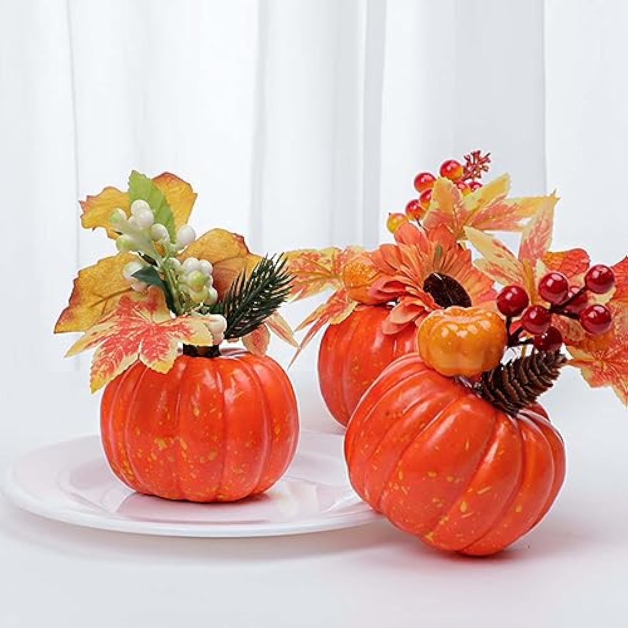 Artificial Pumpkins Ornament Photography Prop for Thanksgiving